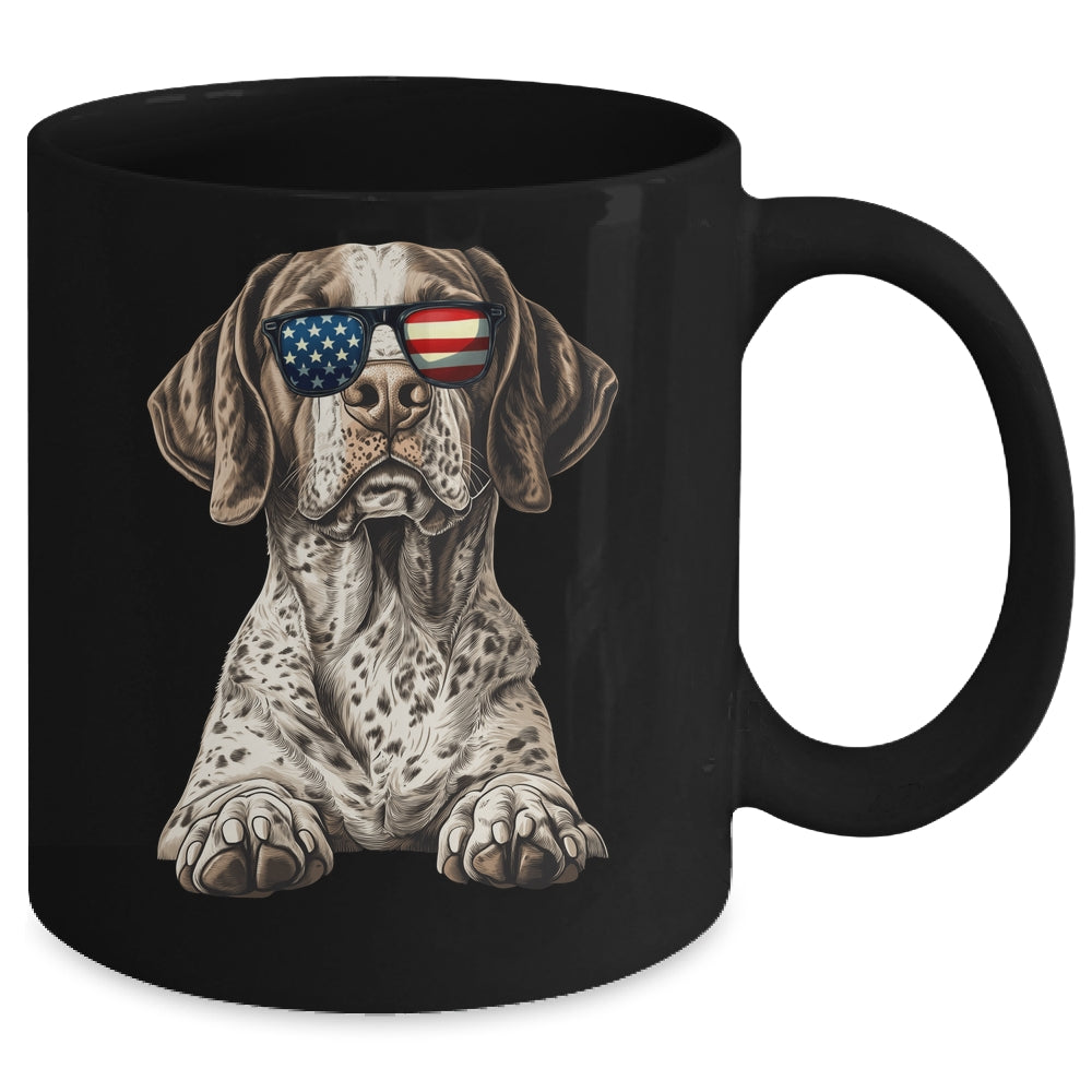 Patriotic German Shorthaired Pointer Dog USA Flag 4th Of July Mug | teecentury