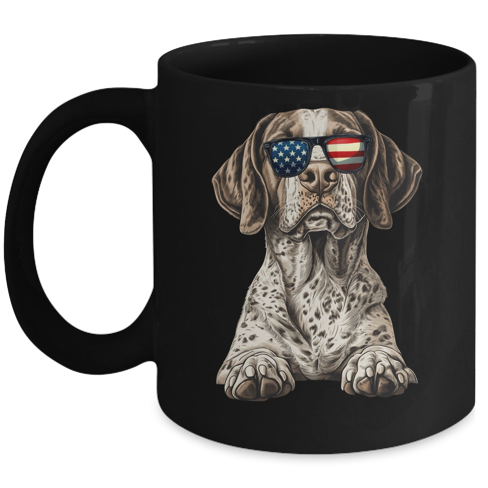 Patriotic German Shorthaired Pointer Dog USA Flag 4th Of July Mug | teecentury