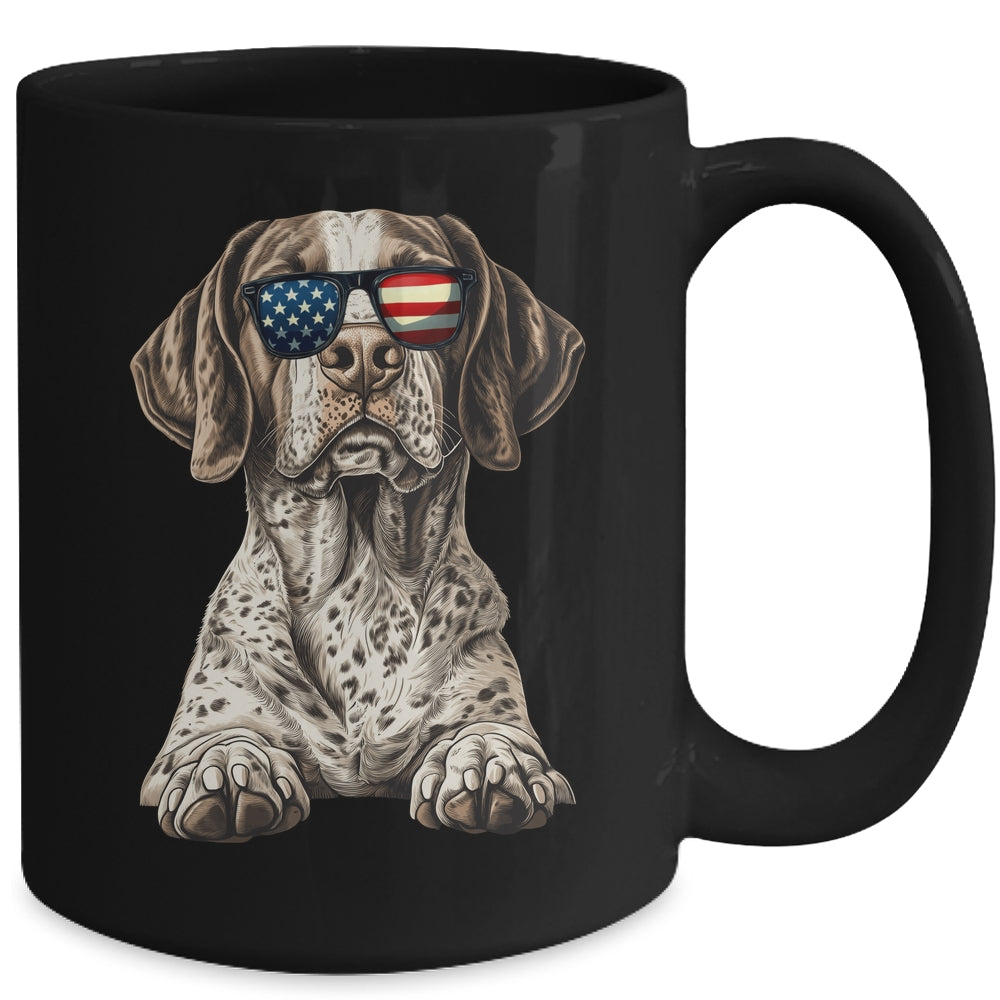 Patriotic German Shorthaired Pointer Dog USA Flag 4th Of July Mug | teecentury
