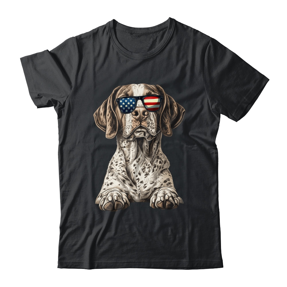 Patriotic German Shorthaired Pointer Dog USA Flag 4th Of July Shirt & Tank Top | teecentury