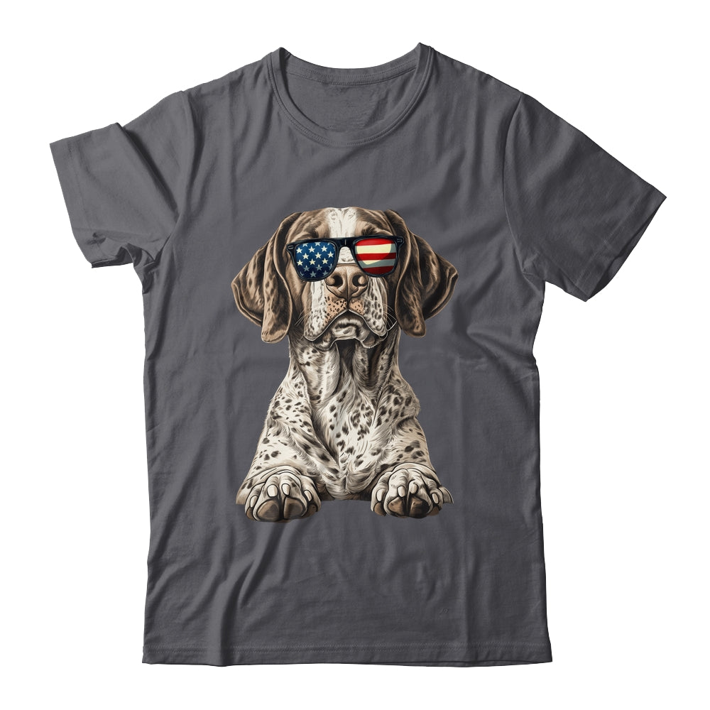 Patriotic German Shorthaired Pointer Dog USA Flag 4th Of July Shirt & Tank Top | teecentury