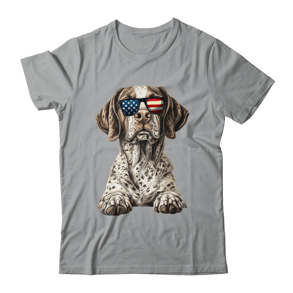 Patriotic German Shorthaired Pointer Dog USA Flag 4th Of July Shirt & Tank Top | teecentury