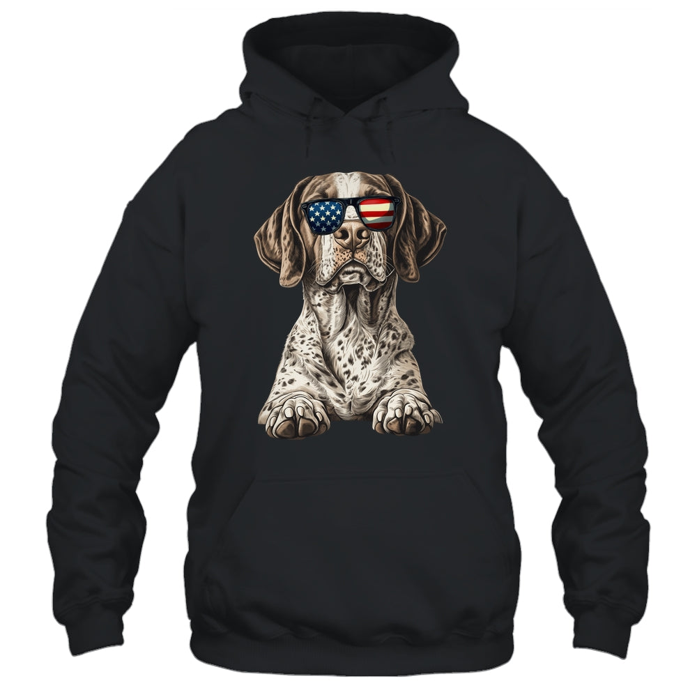 Patriotic German Shorthaired Pointer Dog USA Flag 4th Of July Shirt & Tank Top | teecentury