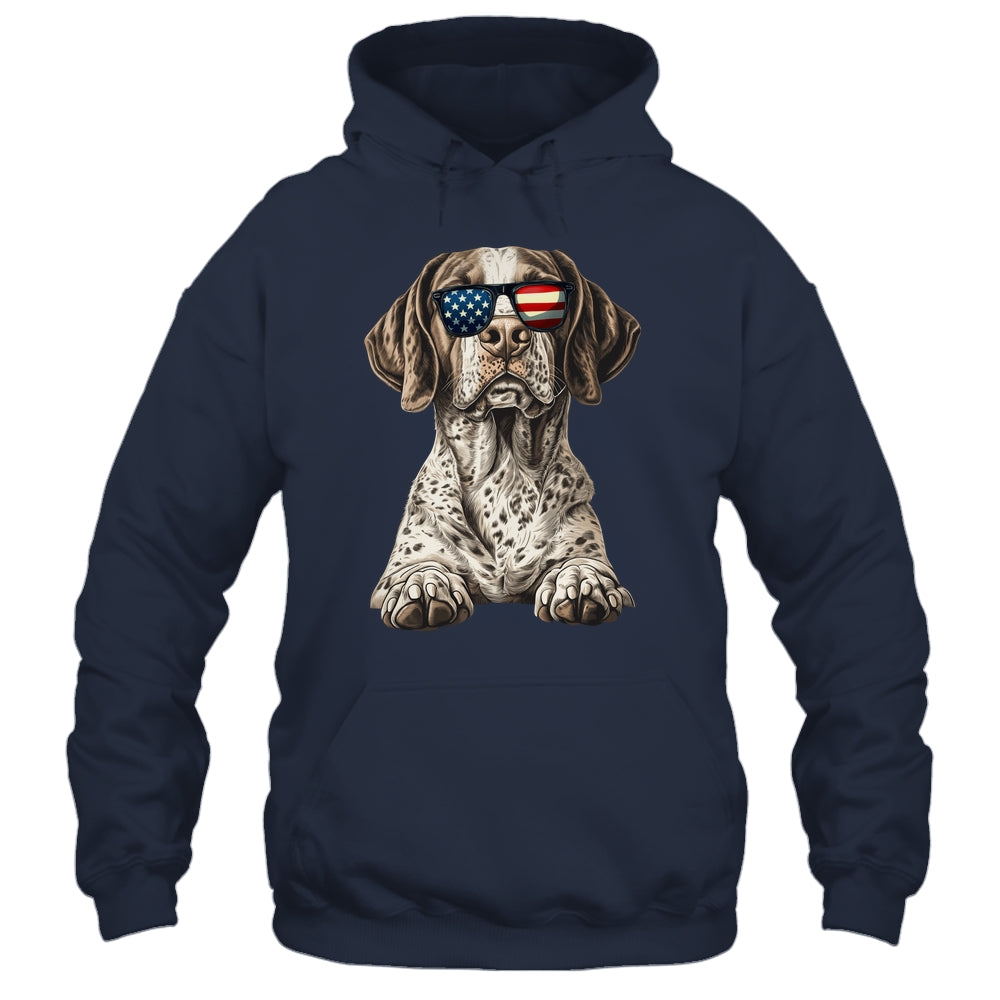 Patriotic German Shorthaired Pointer Dog USA Flag 4th Of July Shirt & Tank Top | teecentury