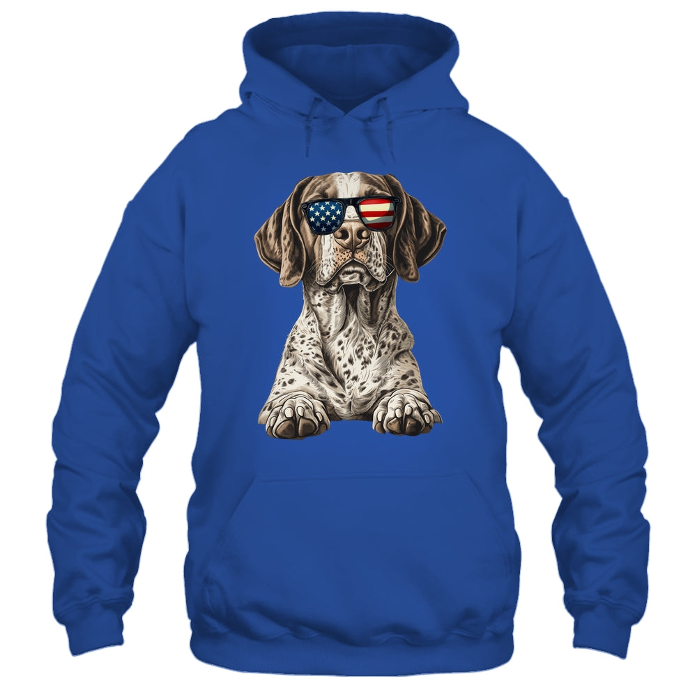 Patriotic German Shorthaired Pointer Dog USA Flag 4th Of July Shirt & Tank Top | teecentury