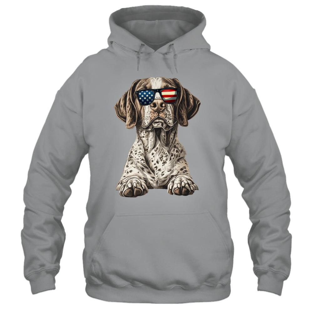 Patriotic German Shorthaired Pointer Dog USA Flag 4th Of July Shirt & Tank Top | teecentury