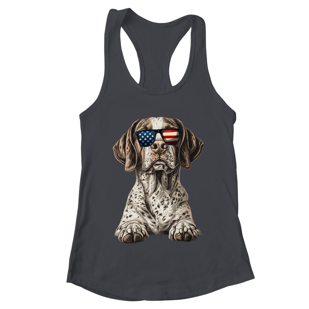 Patriotic German Shorthaired Pointer Dog USA Flag 4th Of July Shirt & Tank Top | teecentury