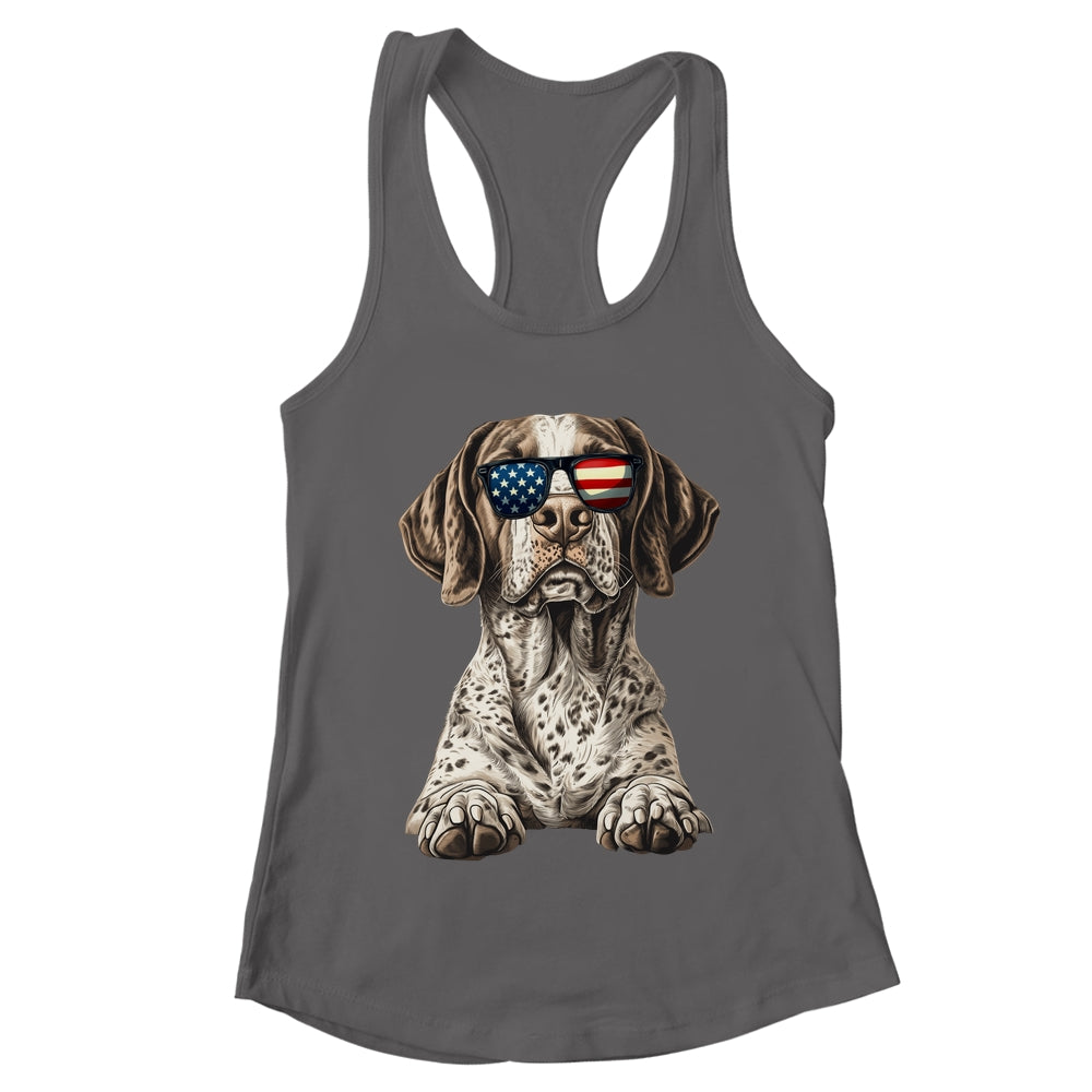 Patriotic German Shorthaired Pointer Dog USA Flag 4th Of July Shirt & Tank Top | teecentury