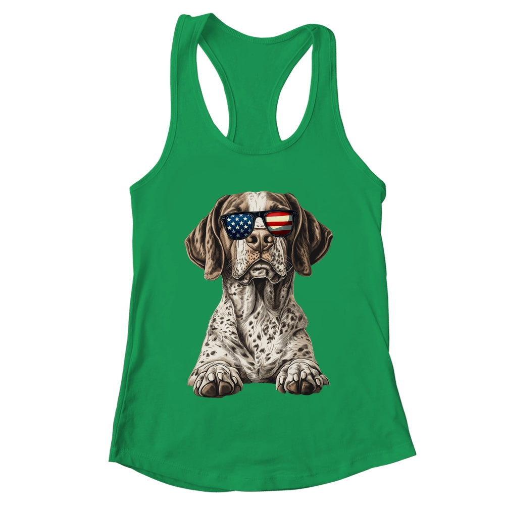 Patriotic German Shorthaired Pointer Dog USA Flag 4th Of July Shirt & Tank Top | teecentury