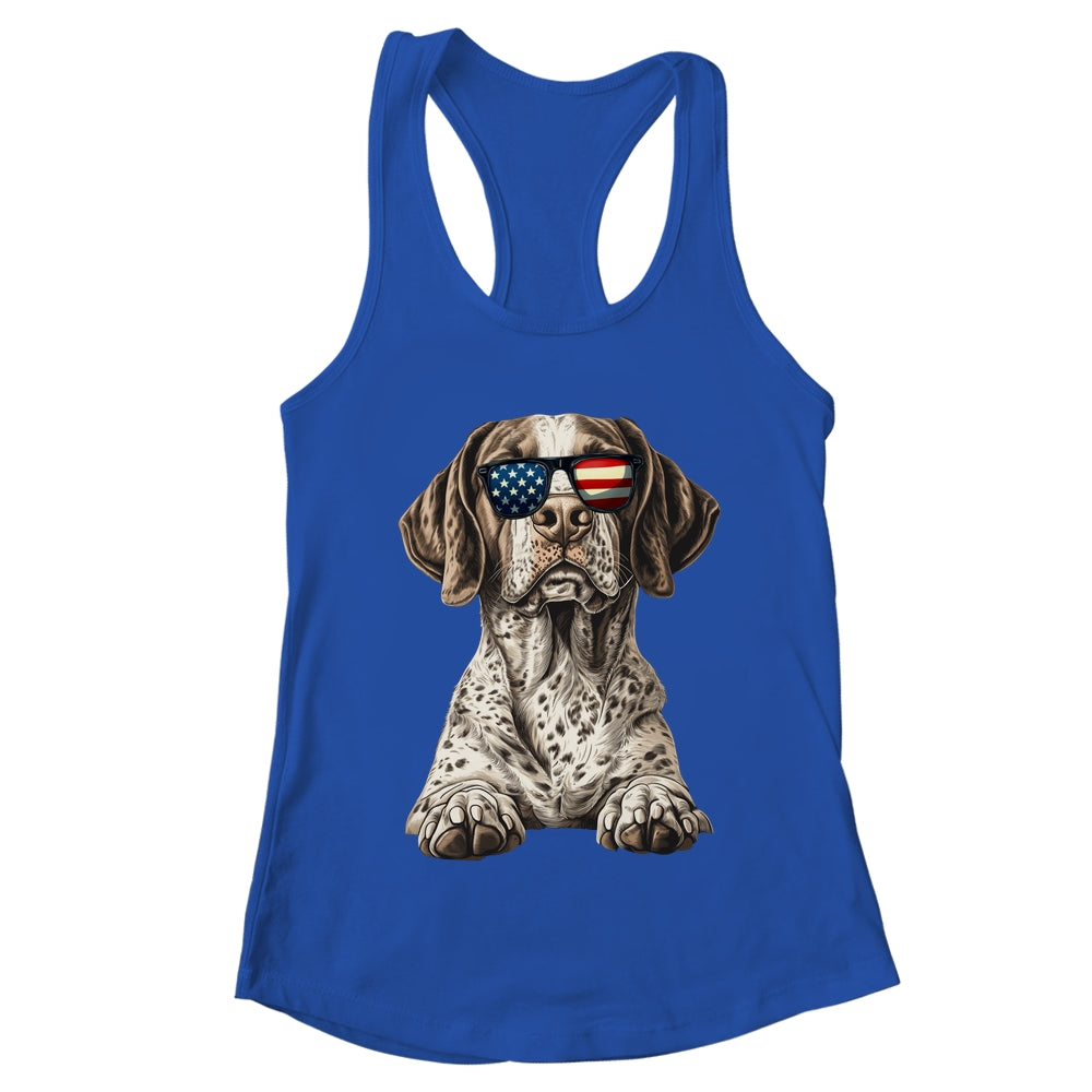 Patriotic German Shorthaired Pointer Dog USA Flag 4th Of July Shirt & Tank Top | teecentury