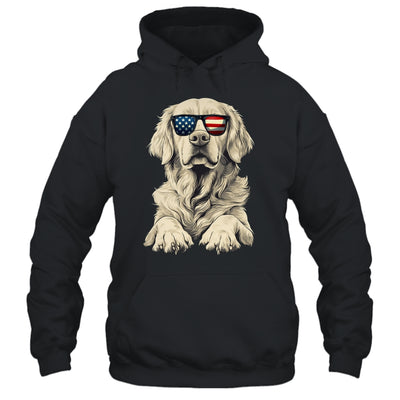 Patriotic Golden Retriever Dog USA Flag 4th Of July Shirt & Tank Top | teecentury