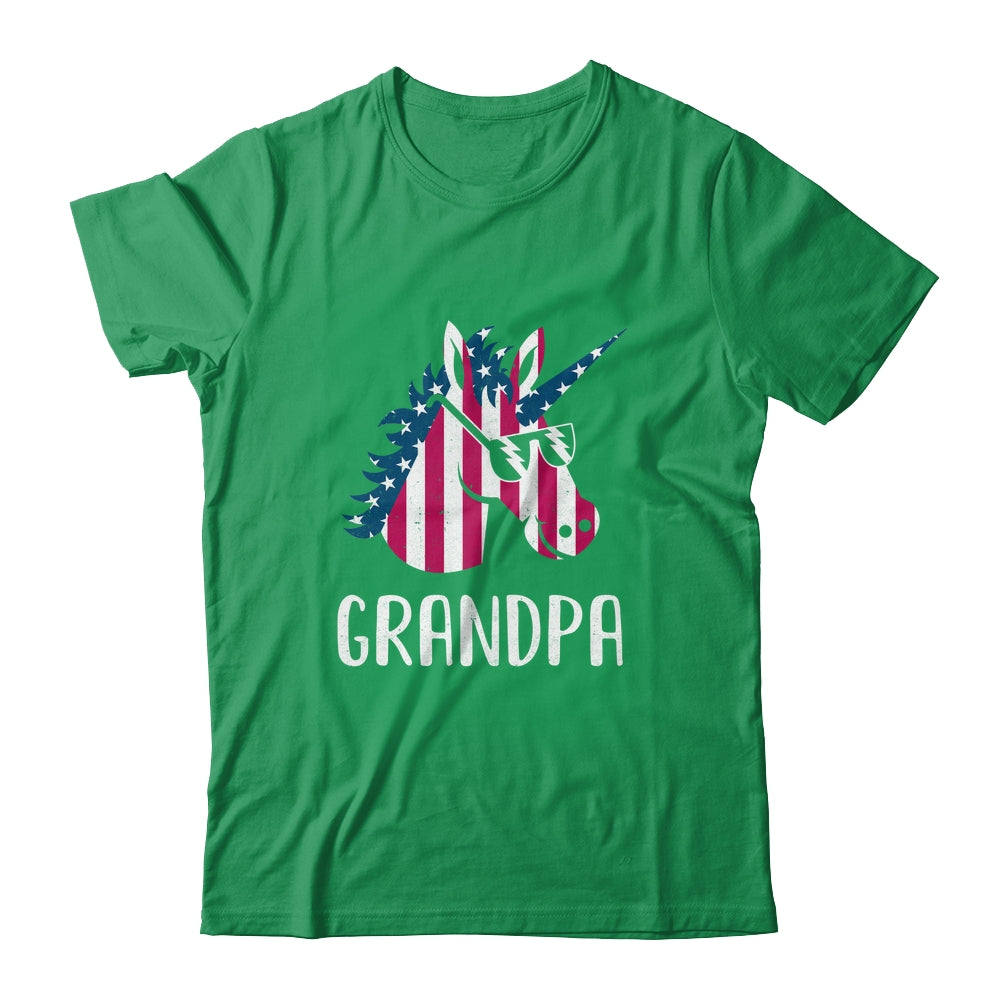 Patriotic Grandpa Unicorn Americorn 4Th Of July Shirt & Hoodie | teecentury