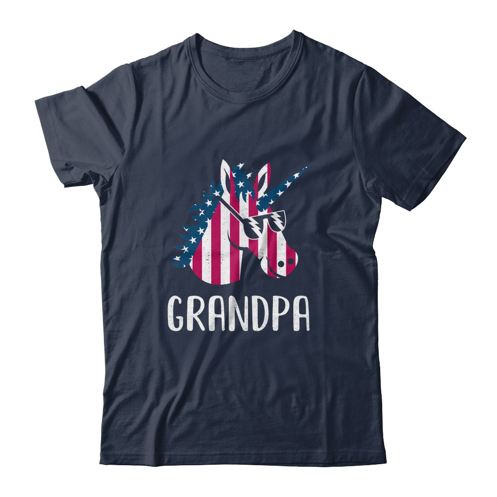 Patriotic Grandpa Unicorn Americorn 4Th Of July Shirt & Hoodie | teecentury