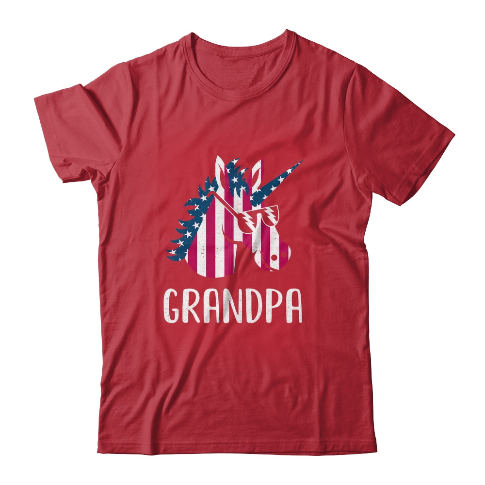 Patriotic Grandpa Unicorn Americorn 4Th Of July Shirt & Hoodie | teecentury