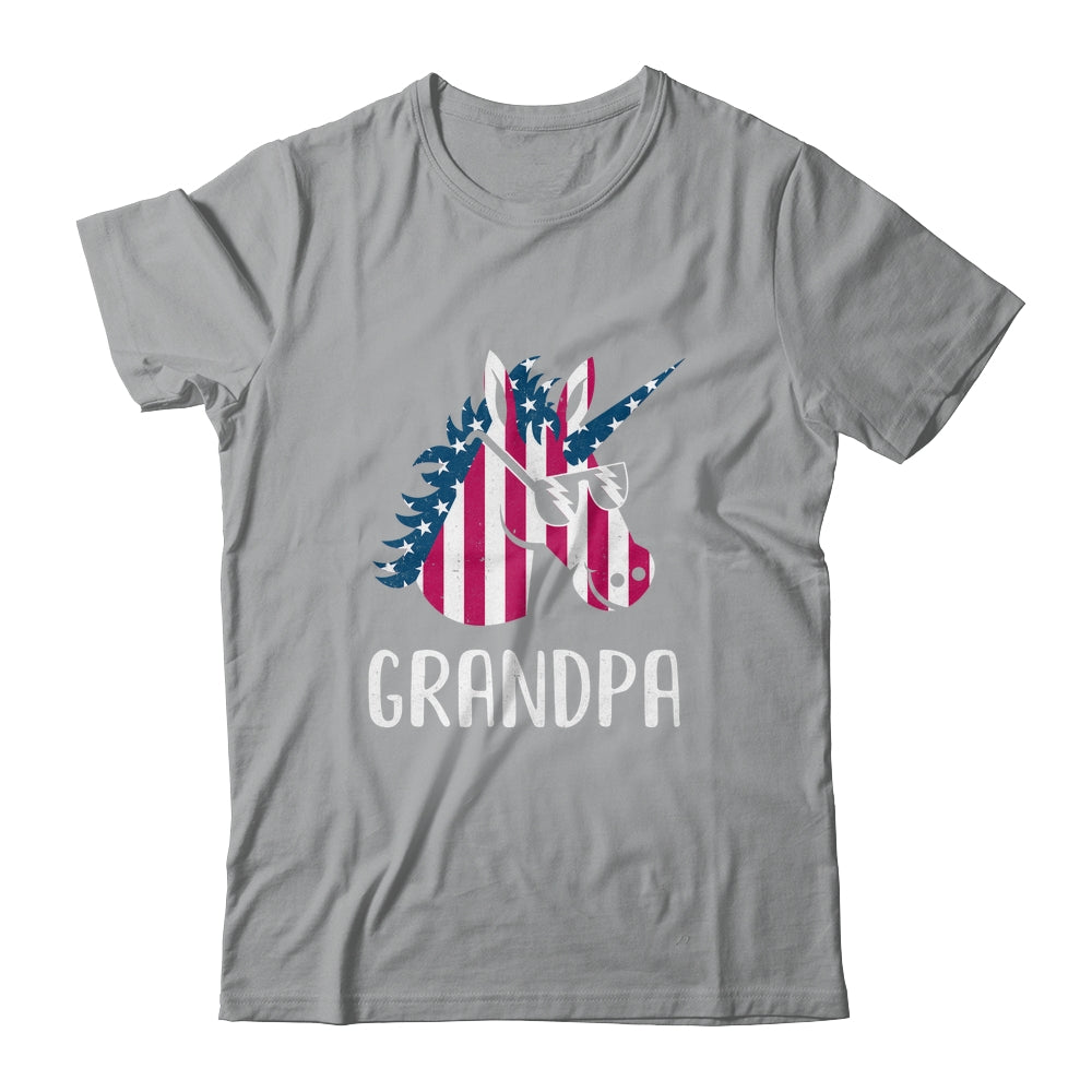 Patriotic Grandpa Unicorn Americorn 4Th Of July Shirt & Hoodie | teecentury