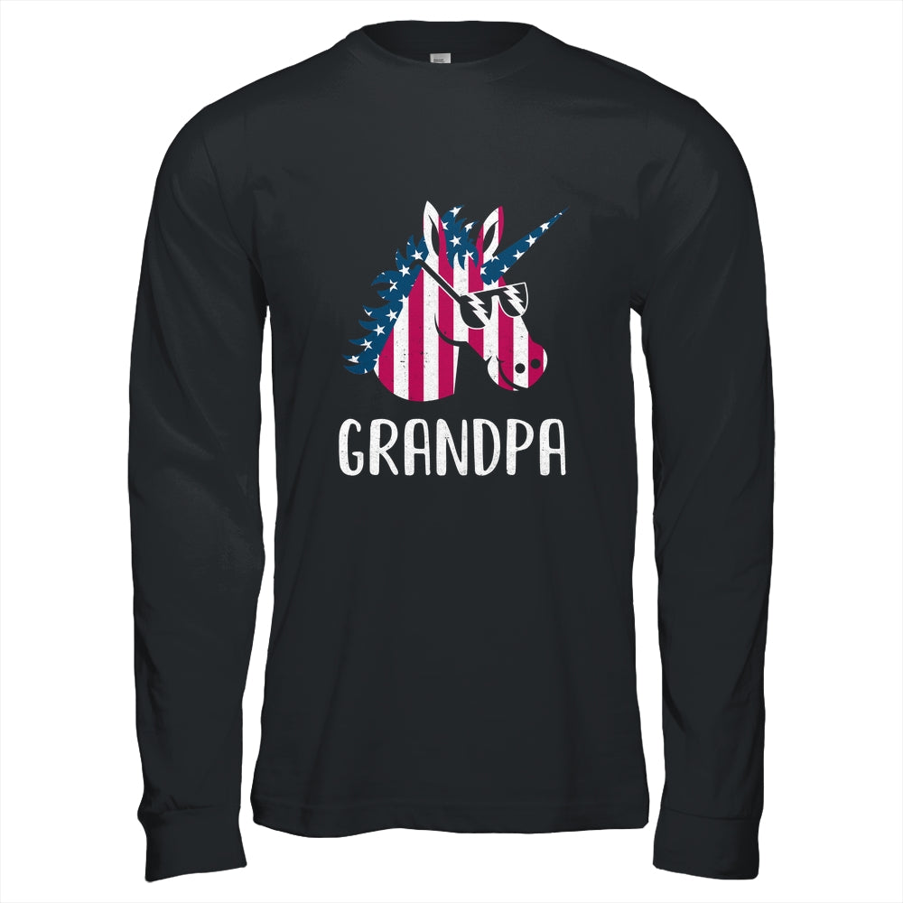 Patriotic Grandpa Unicorn Americorn 4Th Of July Shirt & Hoodie | teecentury