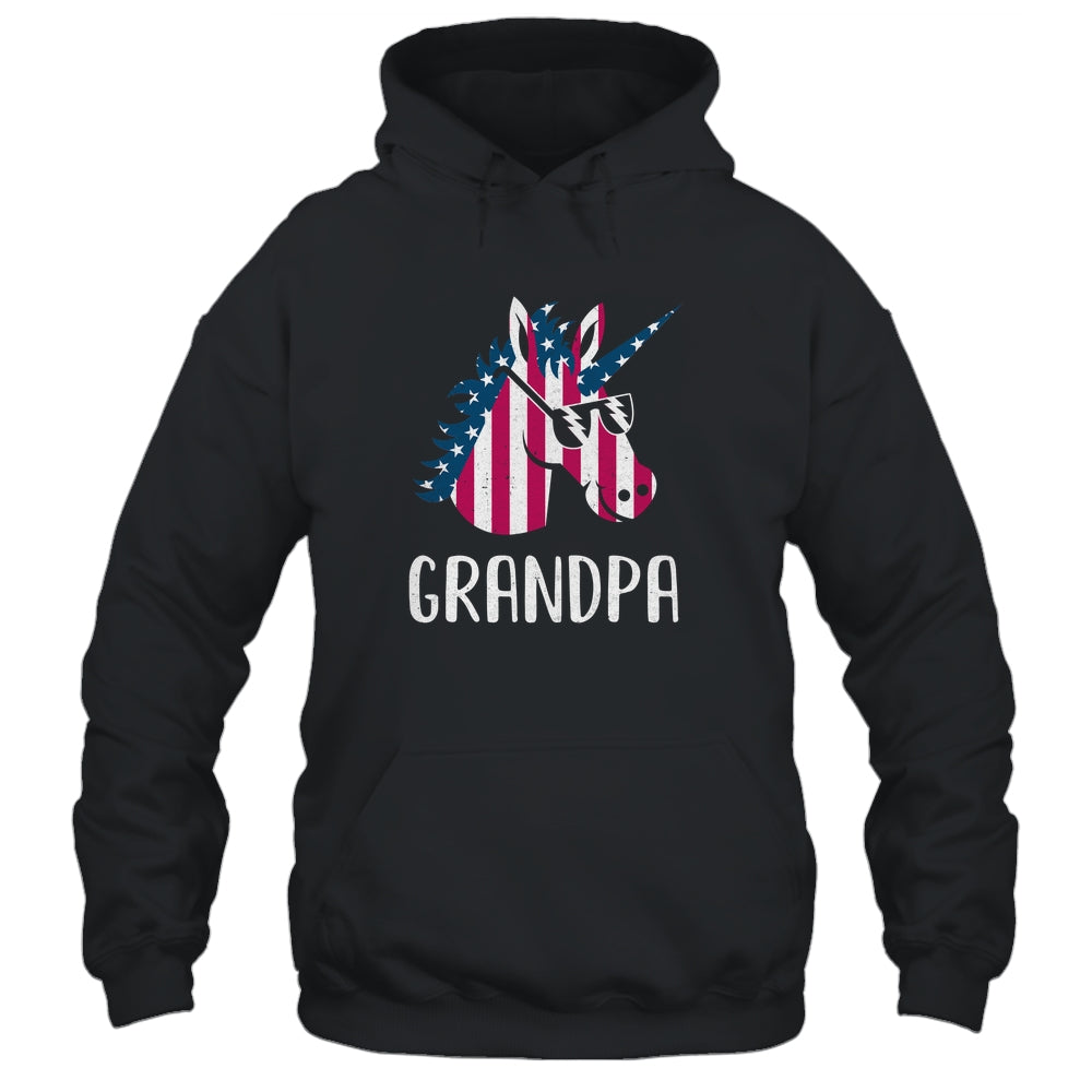 Patriotic Grandpa Unicorn Americorn 4Th Of July Shirt & Hoodie | teecentury