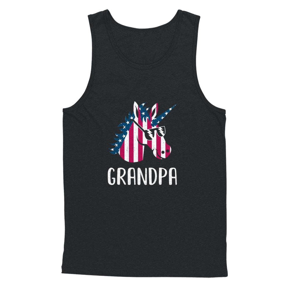 Patriotic Grandpa Unicorn Americorn 4Th Of July Shirt & Hoodie | teecentury