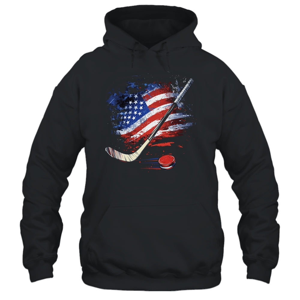 Patriotic Ice Hockey 4th Of July USA Independence Day Shirt & Tank Top | teecentury