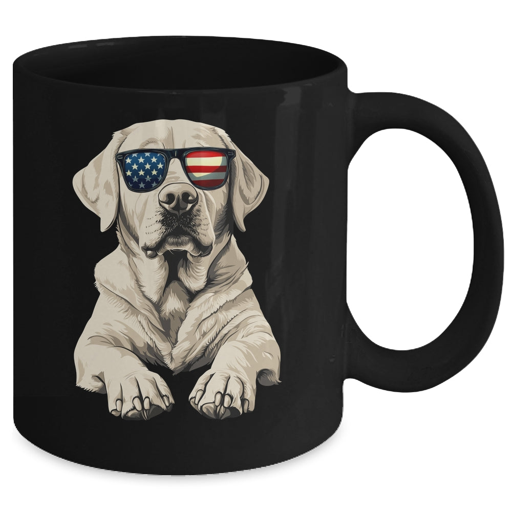 Patriotic Labrador Retriever Dog USA Flag 4th Of July Mug | teecentury