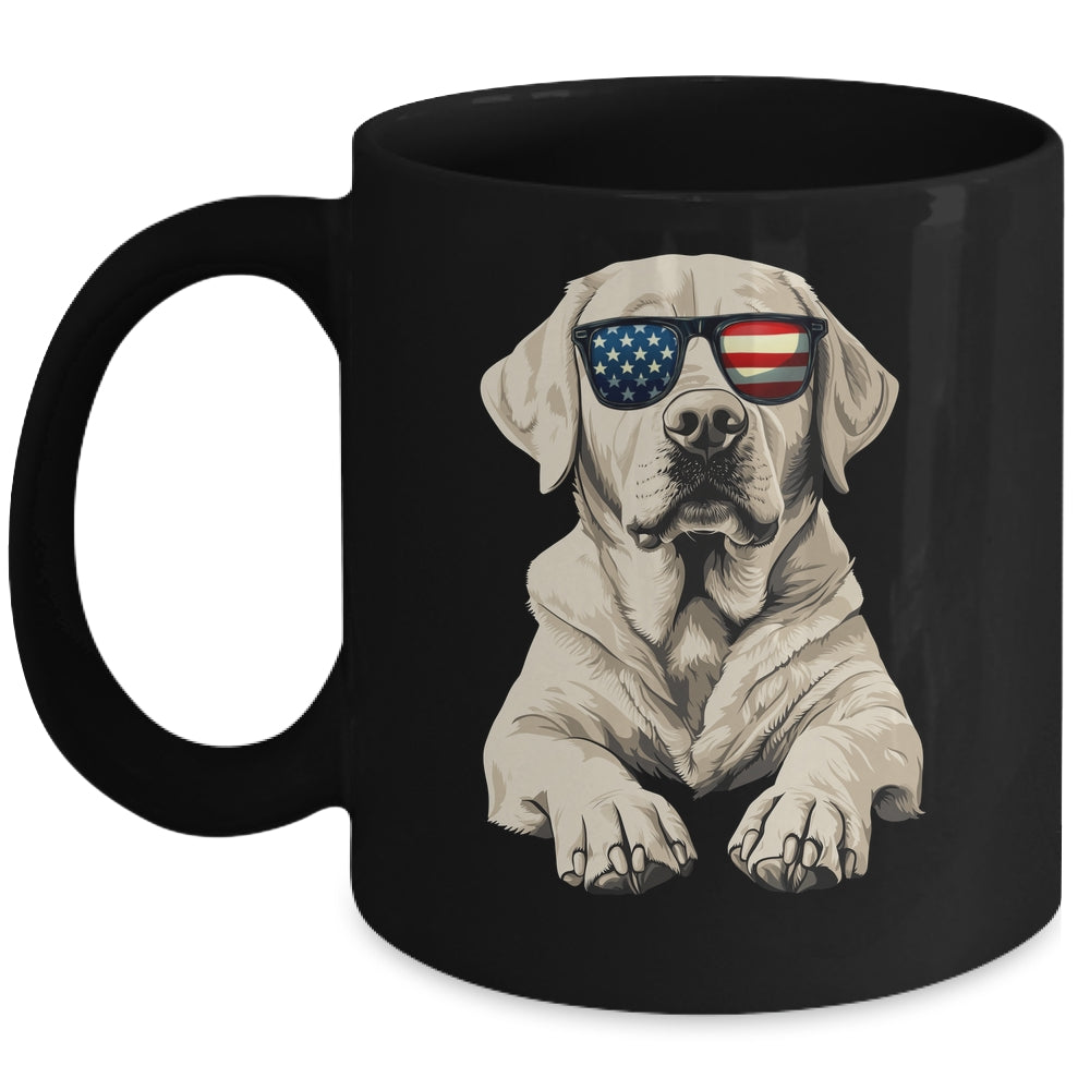 Patriotic Labrador Retriever Dog USA Flag 4th Of July Mug | teecentury