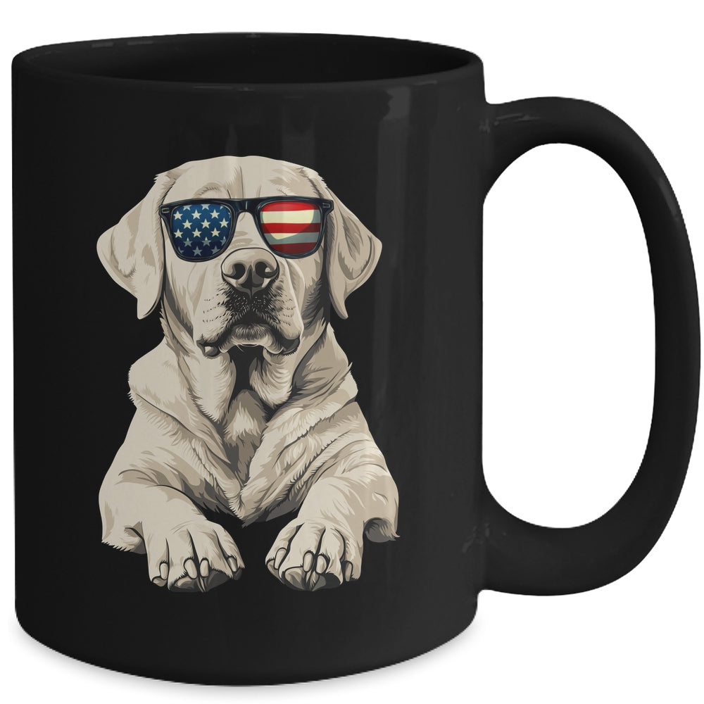 Patriotic Labrador Retriever Dog USA Flag 4th Of July Mug | teecentury