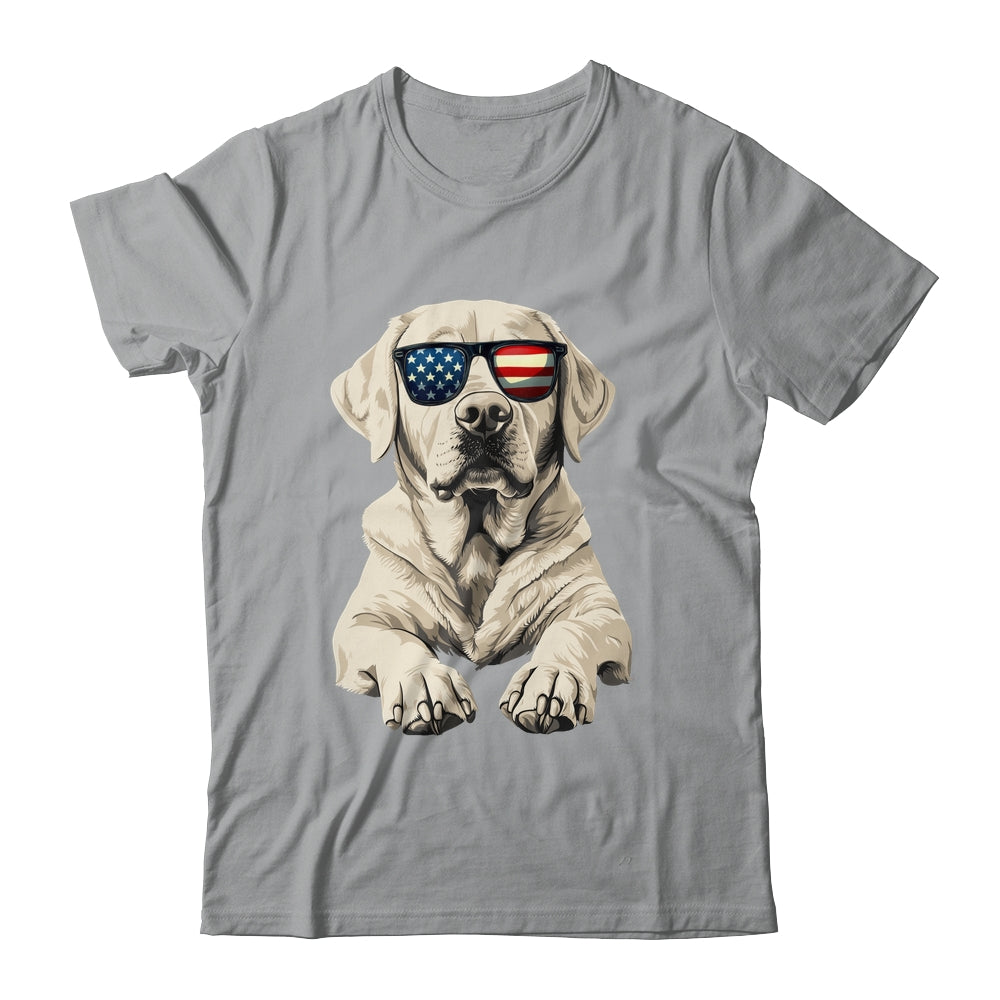 Patriotic Labrador Retriever Dog USA Flag 4th Of July Shirt & Tank Top | teecentury