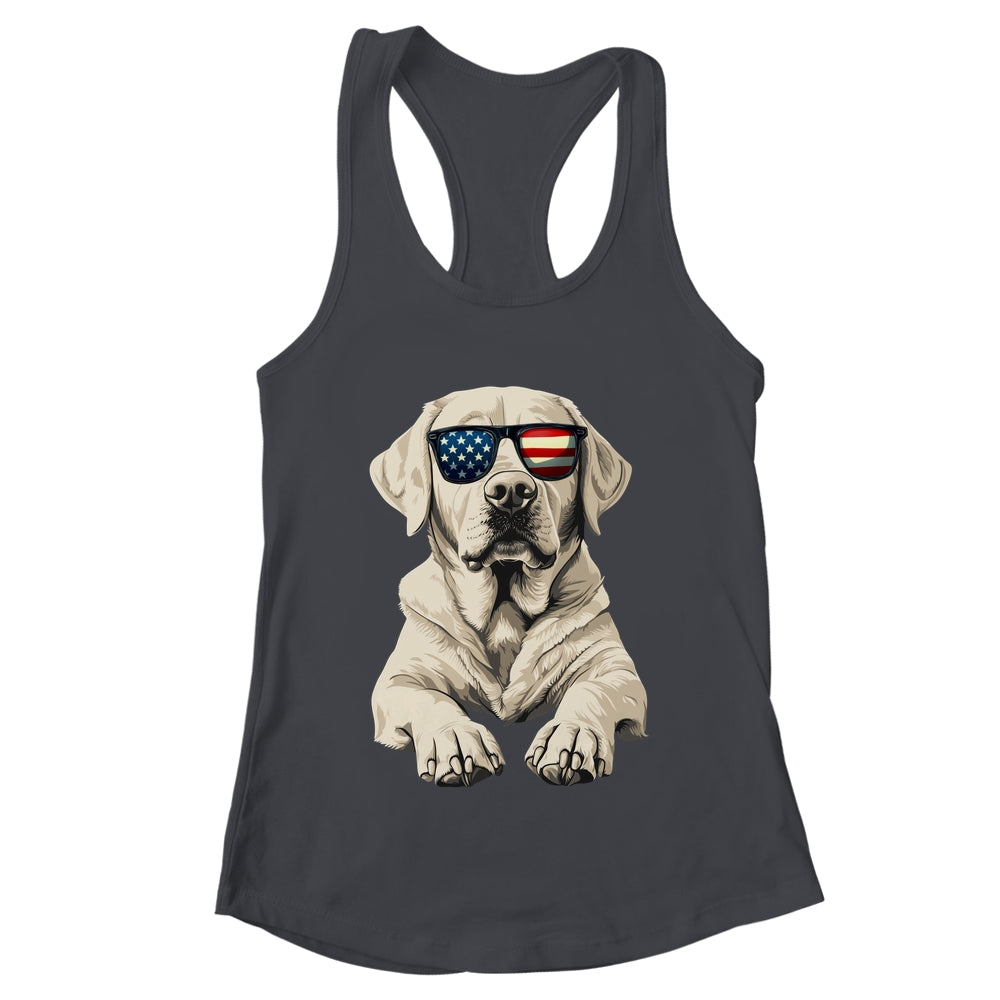 Patriotic Labrador Retriever Dog USA Flag 4th Of July Shirt & Tank Top | teecentury