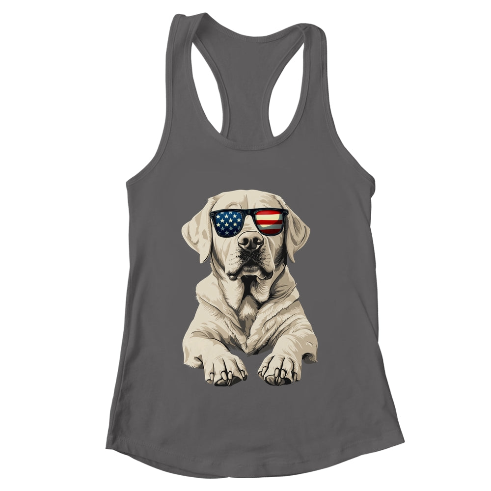 Patriotic Labrador Retriever Dog USA Flag 4th Of July Shirt & Tank Top | teecentury