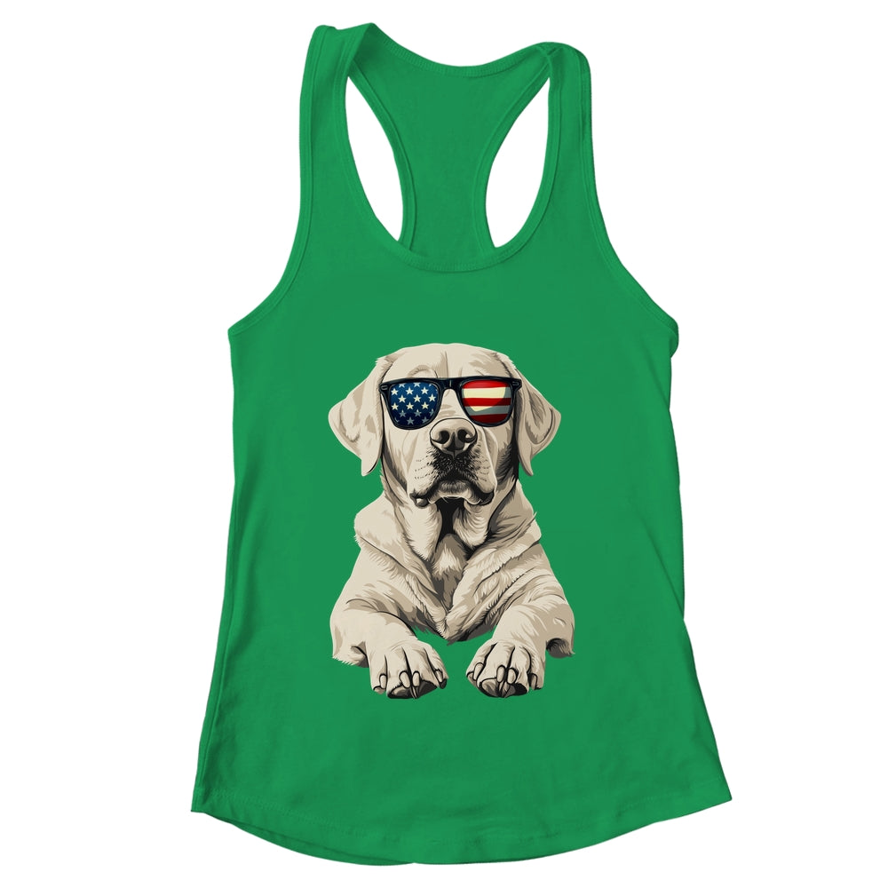 Patriotic Labrador Retriever Dog USA Flag 4th Of July Shirt & Tank Top | teecentury