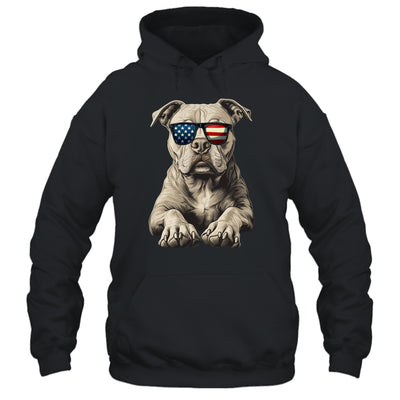 Patriotic Pitbull Dog USA Flag 4th Of July Shirt & Tank Top | teecentury