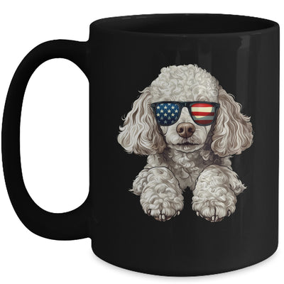Patriotic Poodle Dog USA Flag 4th Of July Mug | teecentury