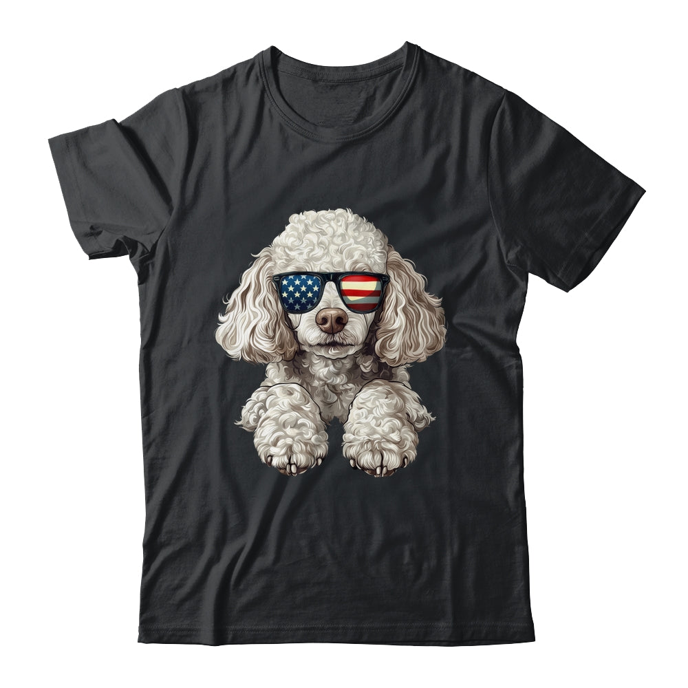 Patriotic Poodle Dog USA Flag 4th Of July Shirt & Tank Top | teecentury