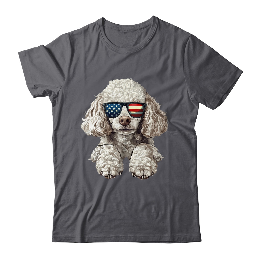 Patriotic Poodle Dog USA Flag 4th Of July Shirt & Tank Top | teecentury
