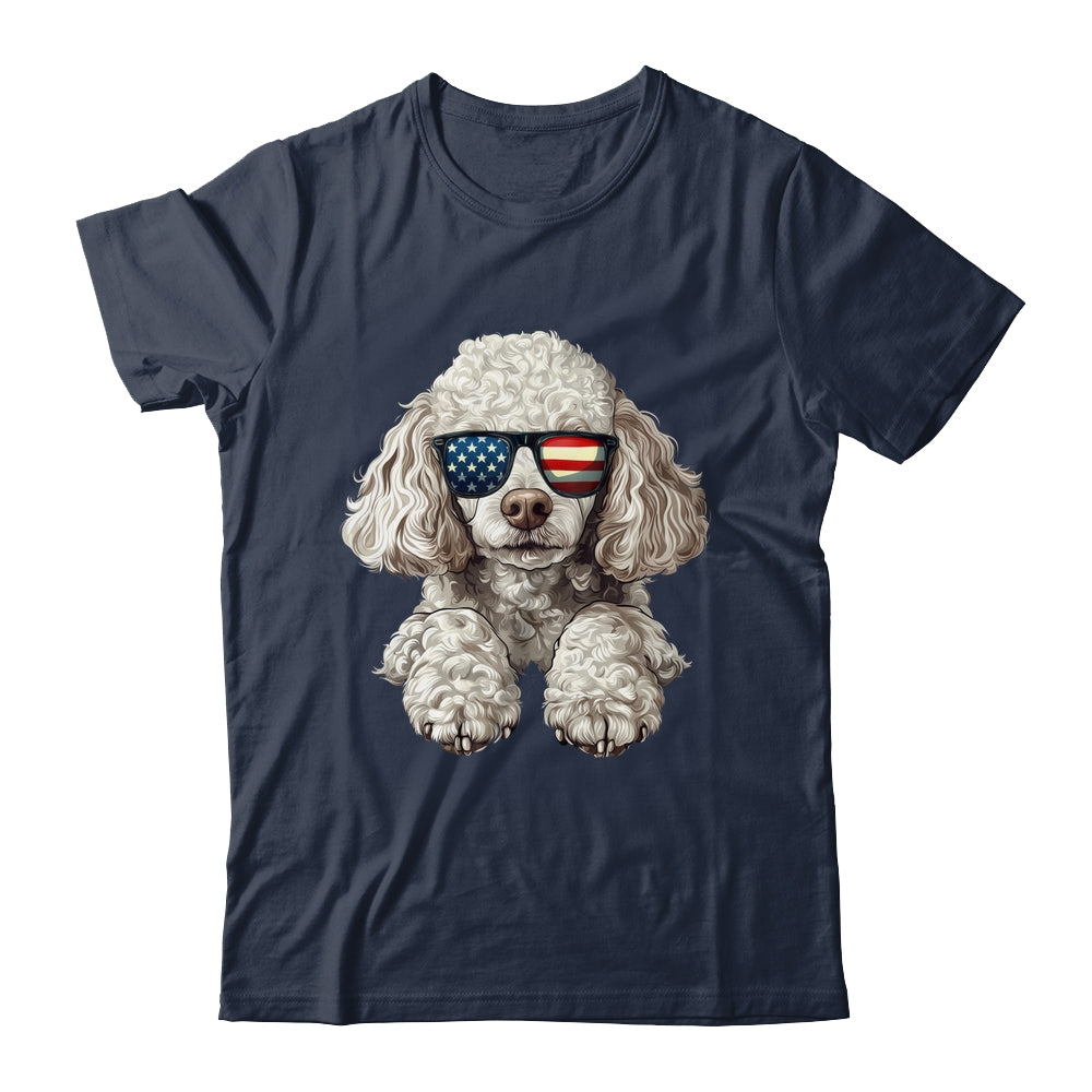 Patriotic Poodle Dog USA Flag 4th Of July Shirt & Tank Top | teecentury