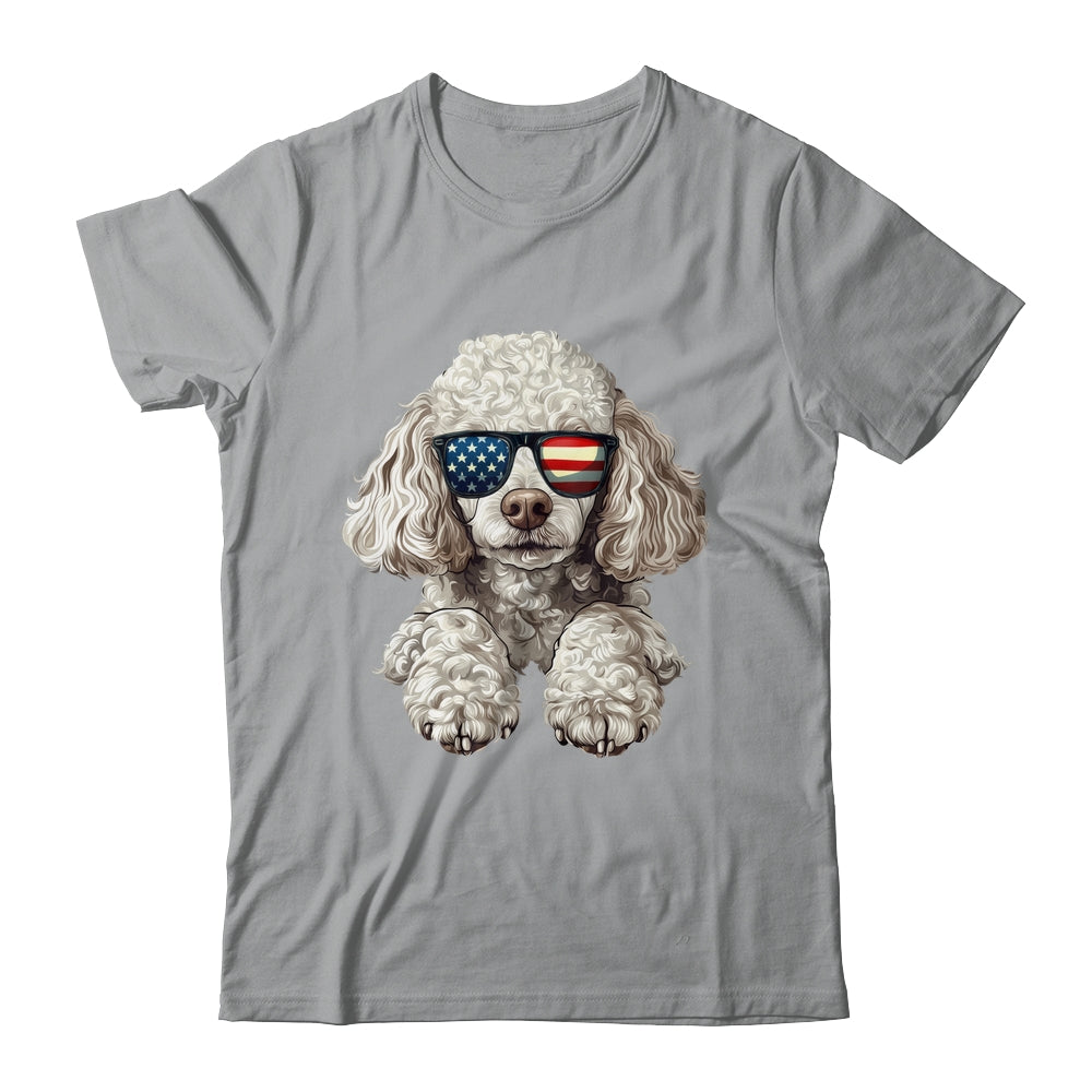 Patriotic Poodle Dog USA Flag 4th Of July Shirt & Tank Top | teecentury