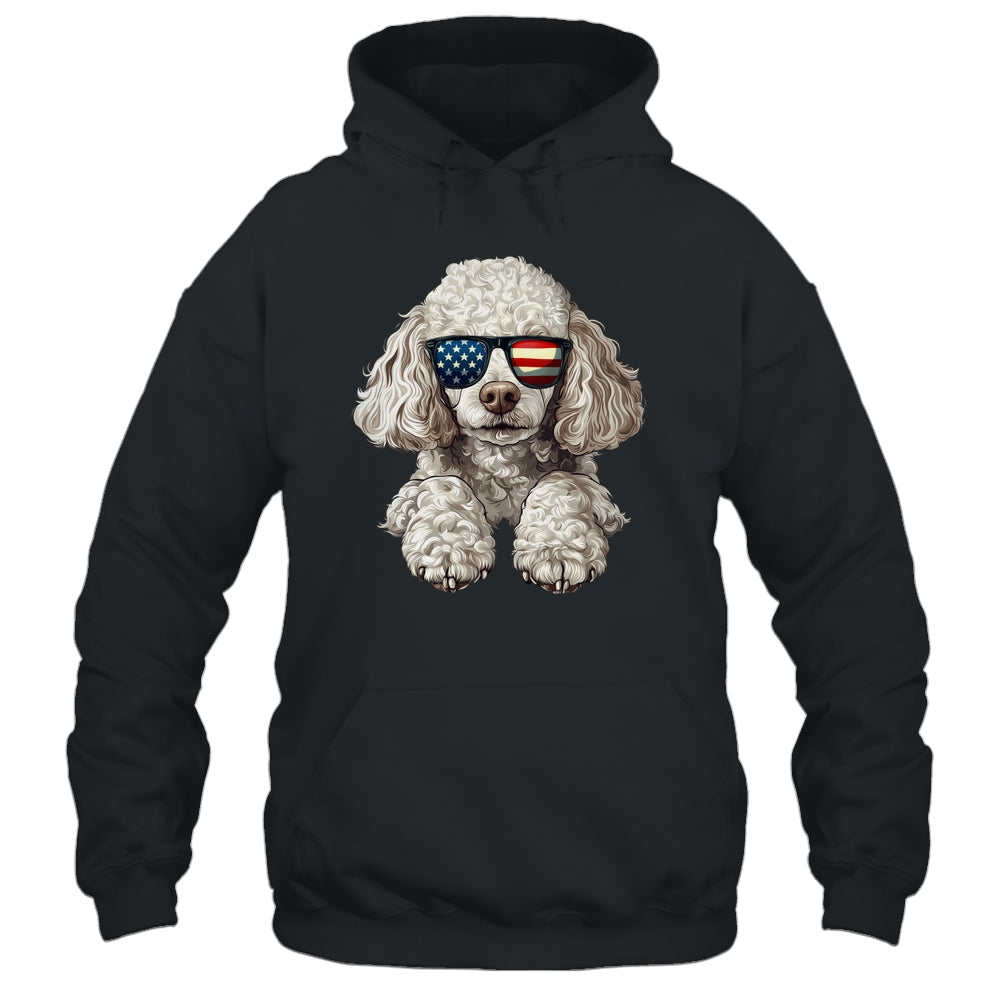 Patriotic Poodle Dog USA Flag 4th Of July Shirt & Tank Top | teecentury