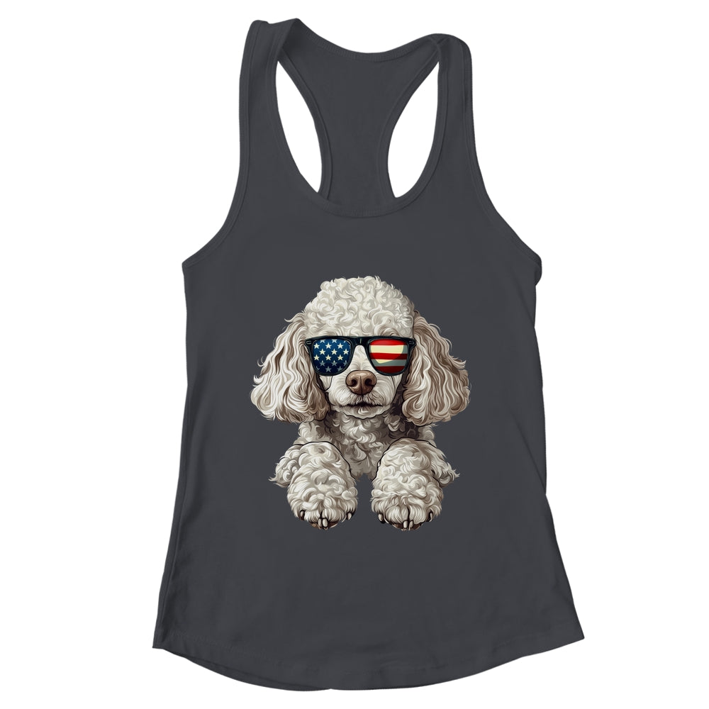 Patriotic Poodle Dog USA Flag 4th Of July Shirt & Tank Top | teecentury