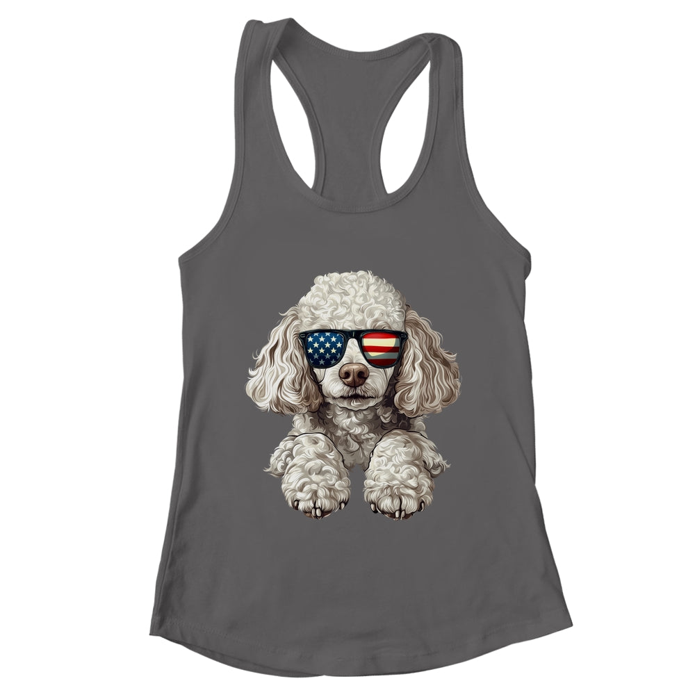 Patriotic Poodle Dog USA Flag 4th Of July Shirt & Tank Top | teecentury