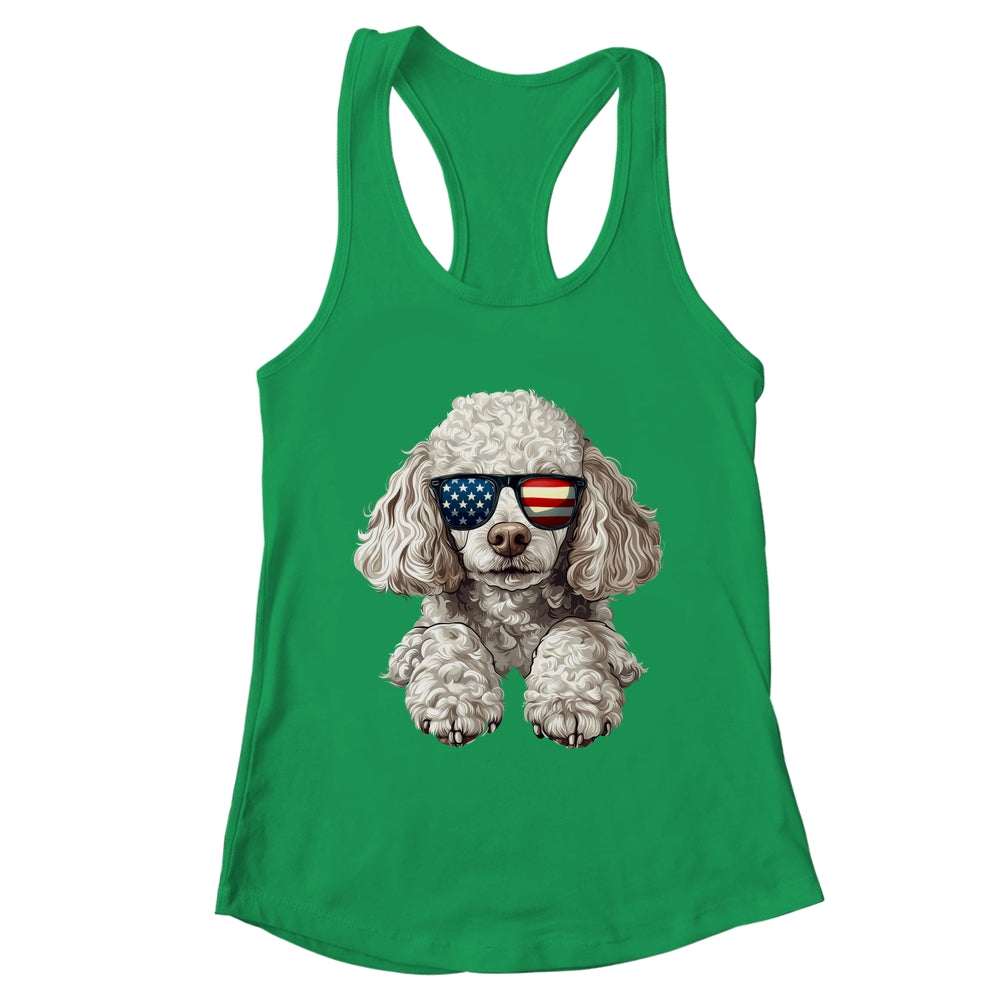 Patriotic Poodle Dog USA Flag 4th Of July Shirt & Tank Top | teecentury
