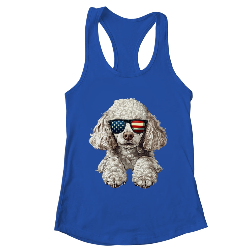 Patriotic Poodle Dog USA Flag 4th Of July Shirt & Tank Top | teecentury