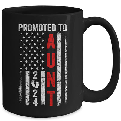 Patriotic Promoted To Aunt 2024 First Time New Aunt Mug | teecentury