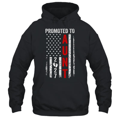 Patriotic Promoted To Aunt 2027 First Time New Aunt Shirt & Hoodie | teecentury