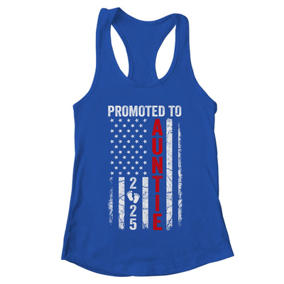 Patriotic Promoted To Auntie 2025 First Time New Auntie Shirt & Tank Top | teecentury
