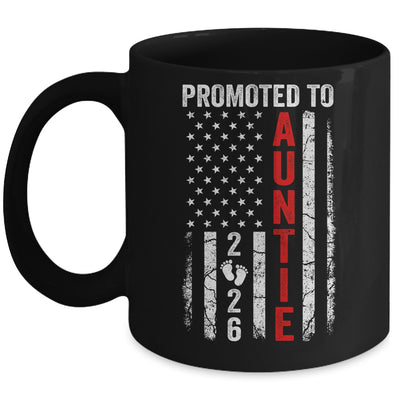 Patriotic Promoted To Auntie 2026 First Time New Auntie Mug | teecentury
