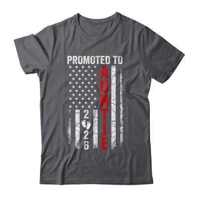 Patriotic Promoted To Auntie 2026 First Time New Auntie Shirt & Hoodie | teecentury