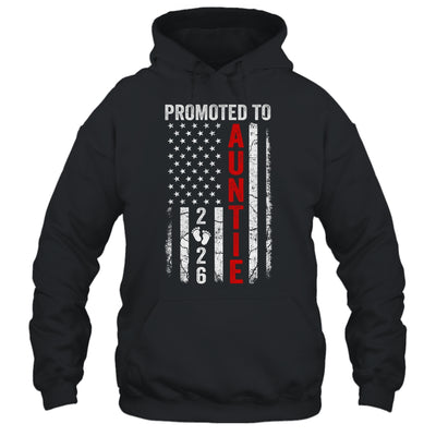 Patriotic Promoted To Auntie 2026 First Time New Auntie Shirt & Hoodie | teecentury