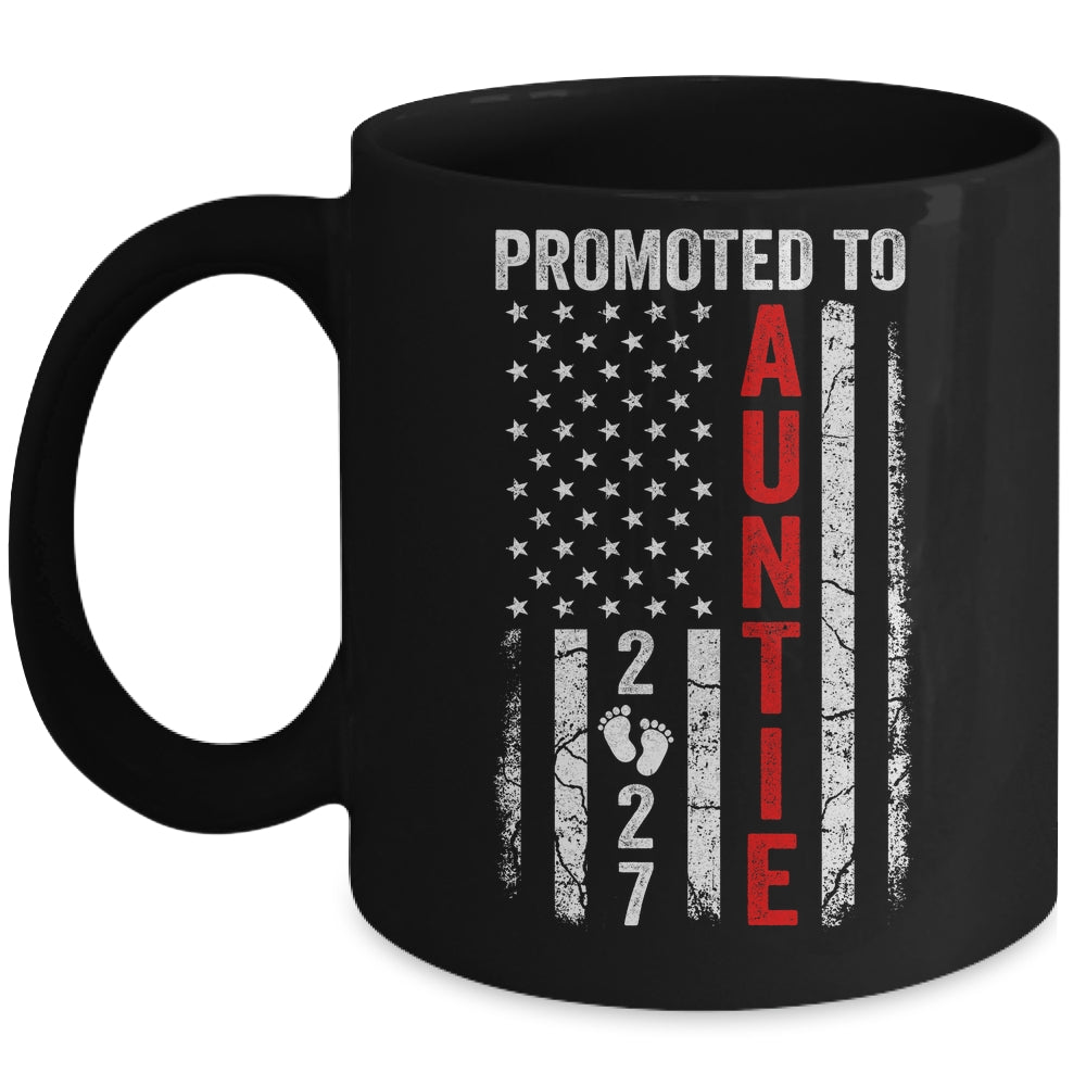 Patriotic Promoted To Auntie 2027 First Time New Auntie Mug | teecentury