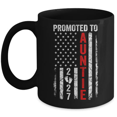 Patriotic Promoted To Auntie 2027 First Time New Auntie Mug | teecentury