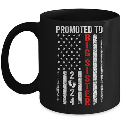 Patriotic Promoted To Big Sister 2024 First Time New Sister Mug | teecentury